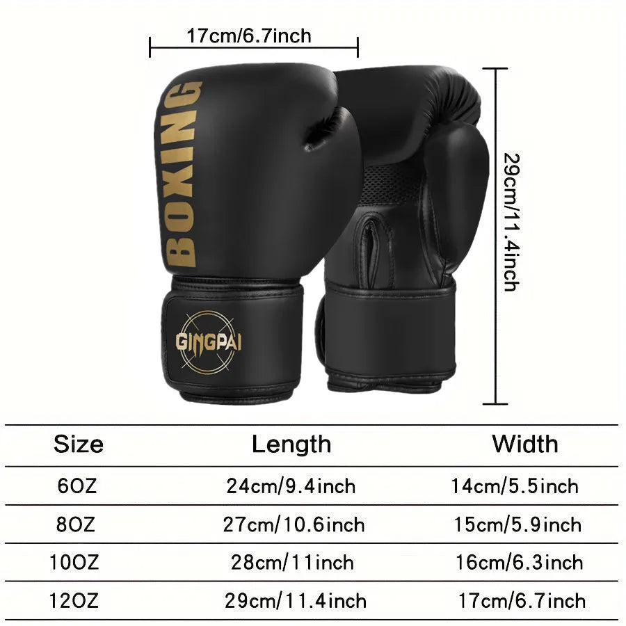 6/8/10/12oz Boxing Gloves Professional Adult Sanda Muay Thai Fighting Gloves Men and Women Training Sandbag Free Fight MMA