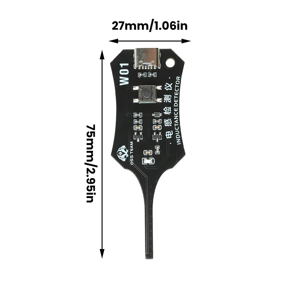 Type-C Inductance Tester Electromagnetic Non-Contact Fault Detection for Phones PCB Motherboard Repair Diagnostics Tool