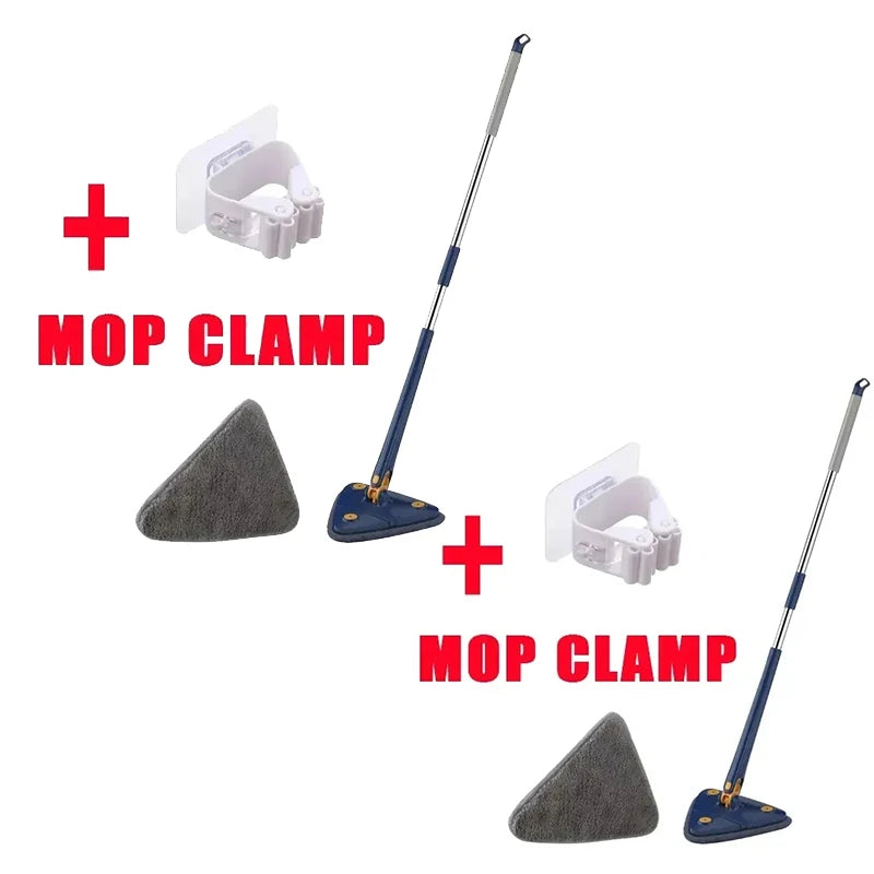 360 New Triangle Mop Rotatable Extendable Adjustable 110 Cm Cleaning Mop For Tub Tile Floor Wall Cleaning Mop Deep Cleaning Mop