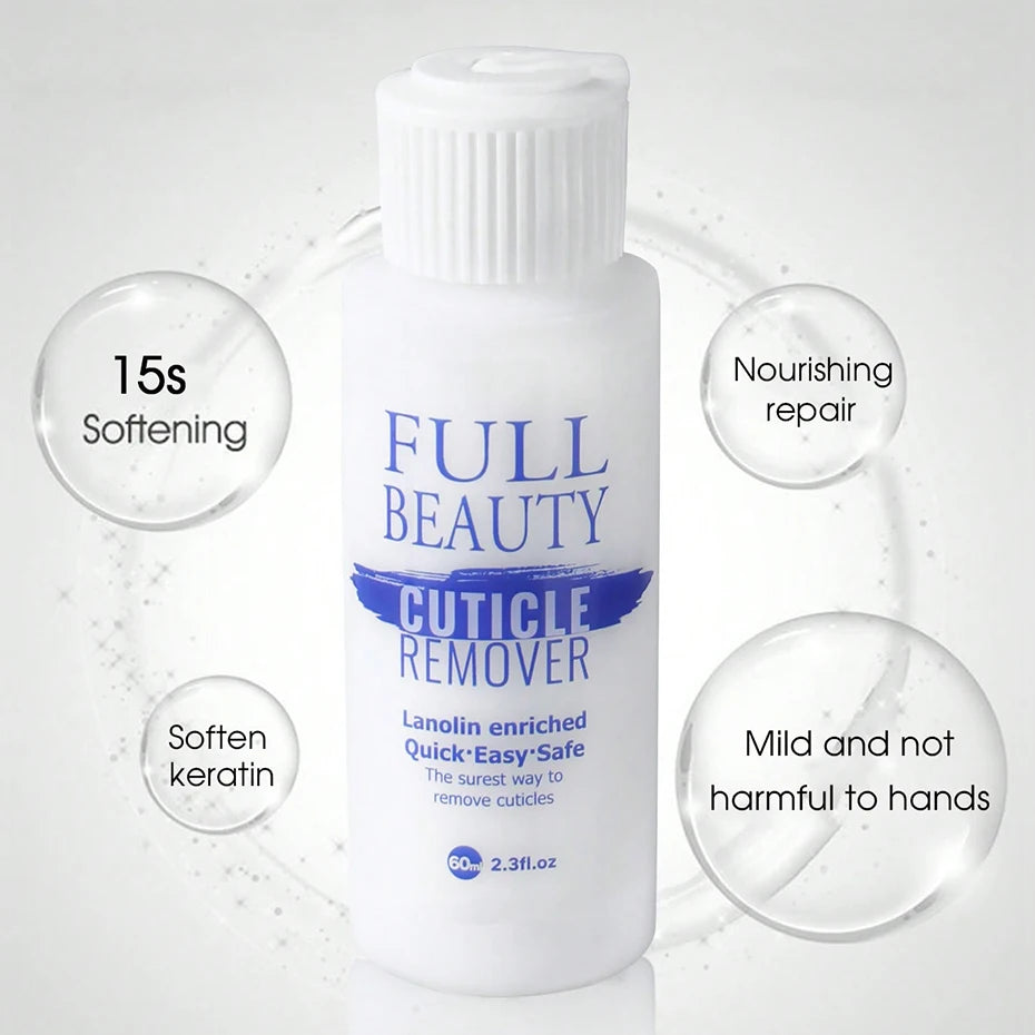 60/30ml Nail Cuticle Remover Softener Liquid Exfoliator Cuticle Oil Treatment Manicure Soften Dead Skin for Pedicure Nails Care
