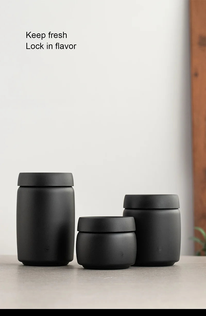 CAFEDE KONA Stainless Steel Sealed Tank Stainless Steel Vacuum Sealed Canisters For Coffee Beans,Tea, Kitchen Storage Containers