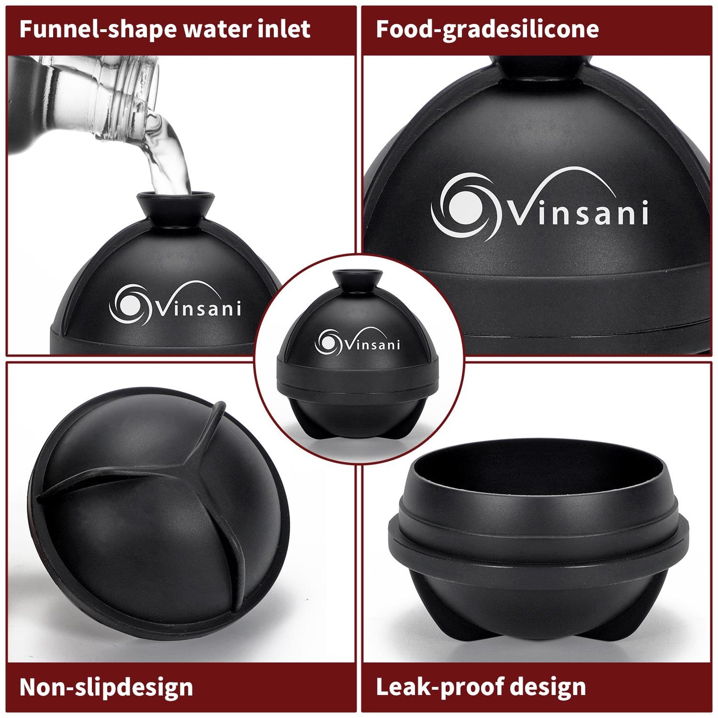 VINSANI 2 PACK ICE BALL MOULD 0000359
