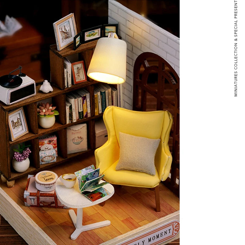 DIY Miniature Dollhouse Kit Assemble Puzzle 3D Wooden House Room Craft With Furniture LED Lights For Friends Birthday Gift Toys