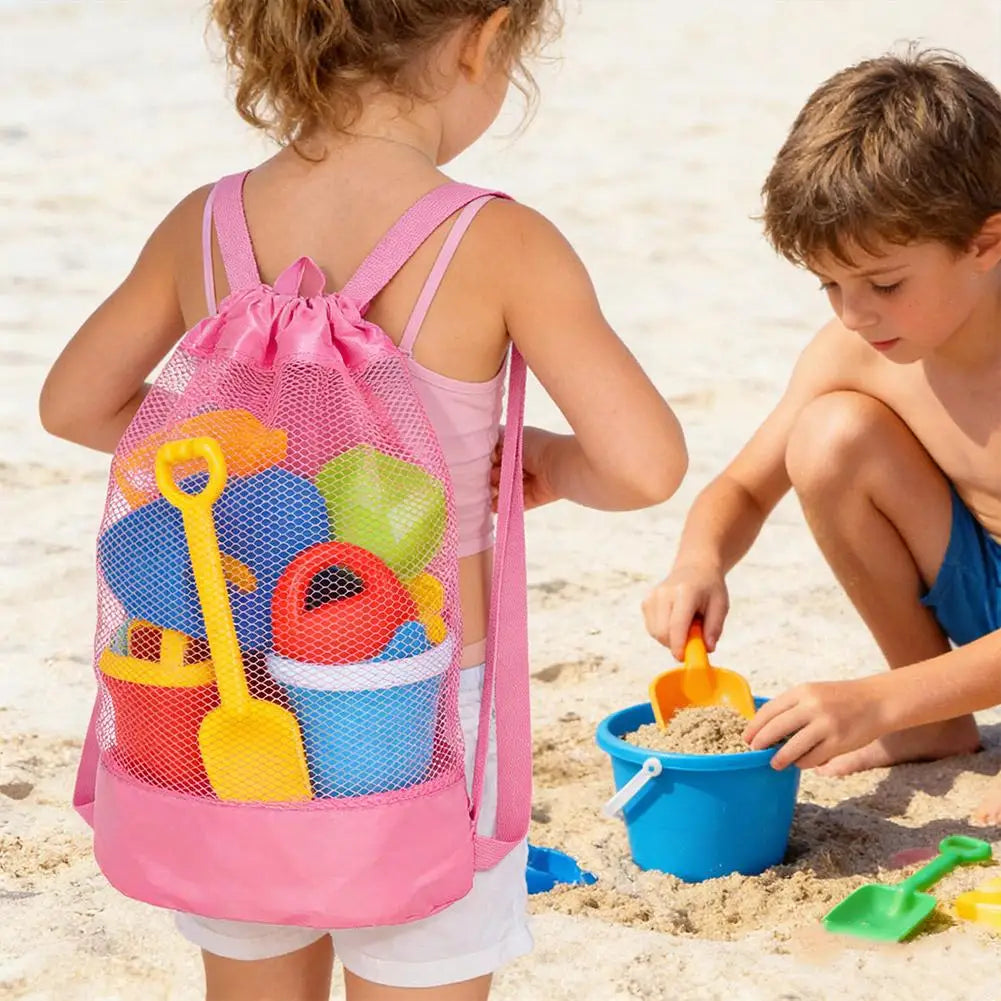 Beach Toy Organizer Backpack Lightweight Travel Bag for Sand Play Gear, Outdoor Adventures ﻿