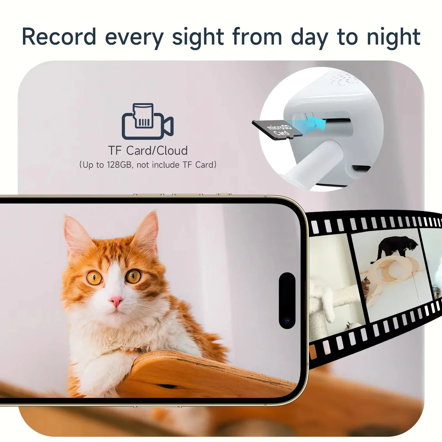 WiFi Window Camera 2.4/5GHz 3MP Full Color Night Vision Indoor Security Camera Replaces Outdoor Cam Through Window Surveillance