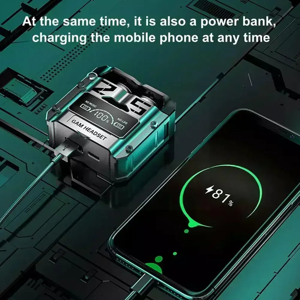 M25 TWS Wireless Headphones Earphones Bluetooth Touch Control Noise Reduction Stereo Earbuds Headsets