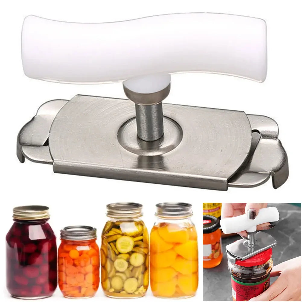 Stainless Steel Multi-Use Jar Opener | Adjustable Labor-Saving Tool for Bottle Caps  Can Lids | Commercial Kitchen & Home Gadget