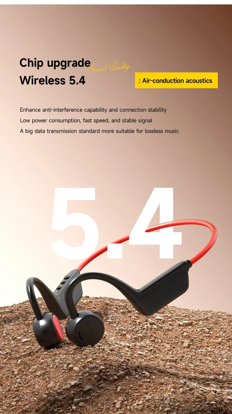New Bone Conduction Headphones IPX8 Waterproof MP3 32GB Bluetooth5.4 Wireless Headphones With Mic Swimming Sports Fitness 2026