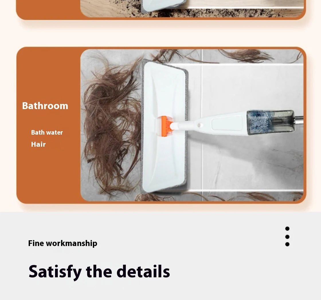 New Large Household Spray Mop With Replaceable Microfiber Pad For Wet And Dry Cleaning Microfiber Pads Rotating Spray Mop Broom