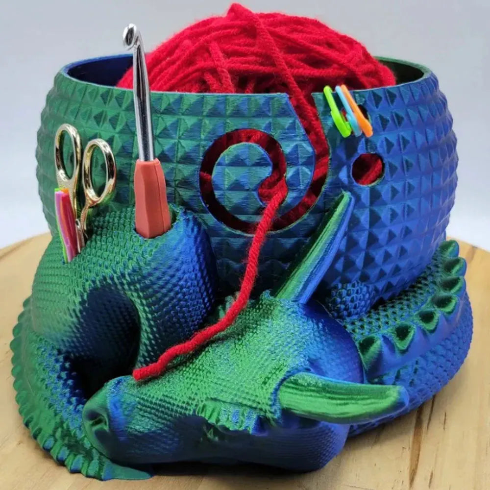 Crochet Bowl Knitting Yarn Storage Holder Dragon Egg Yarn Bowl Yarn Storage Organizer Crochet Yarn Holder Yarn Organizer