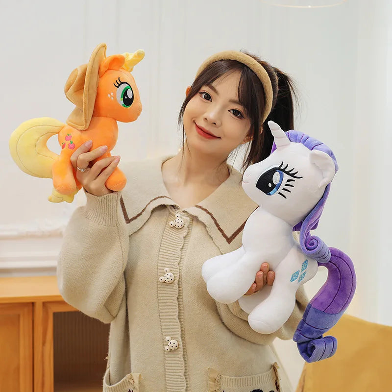 Little Pony Rainbow Dash Applejack Plush Toy 28cm Official Hasbro Figure Soft Stuffed Animal For Fans Collection Gift