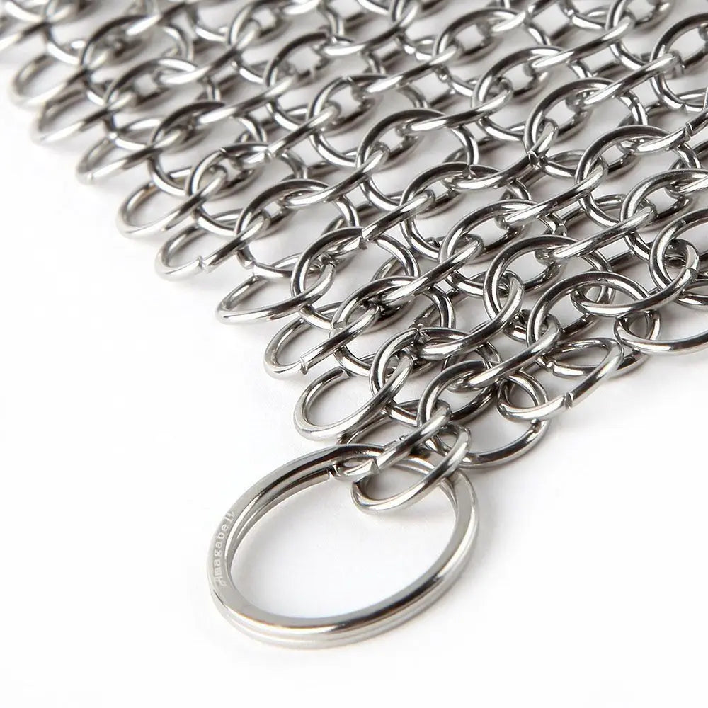 Bowl 10x10cm Cookware Wok Chainmail Circular Ring Square Scrubber Pan Brush Stainless Steel Kitchen Tool Cast Iron Cleaner