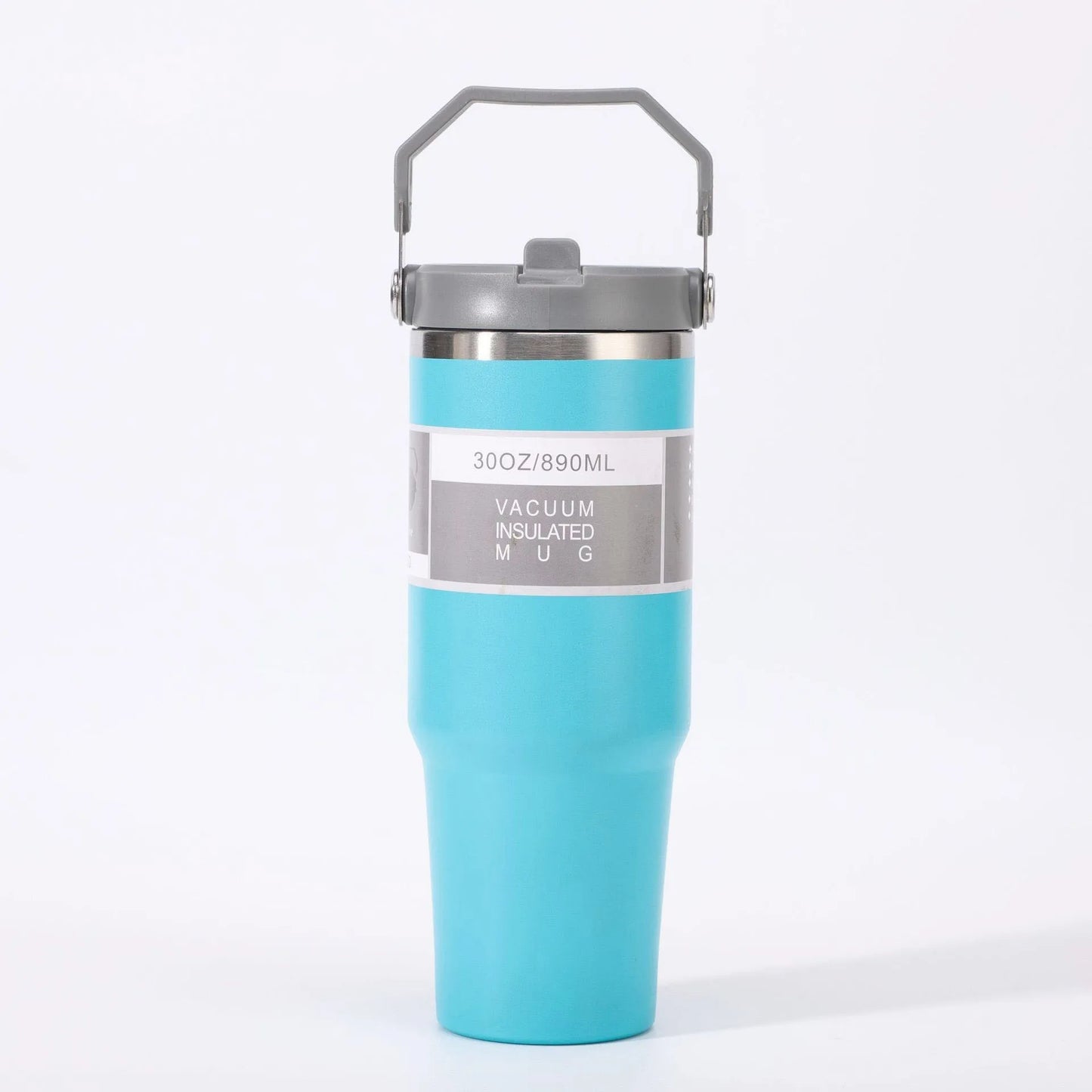 890ML Stainless Steel Thermos Cup with Straw  Keep Cold and Hot Car Coffee Cup Portable Vacuum Flask Travel Thermos Water Bottle