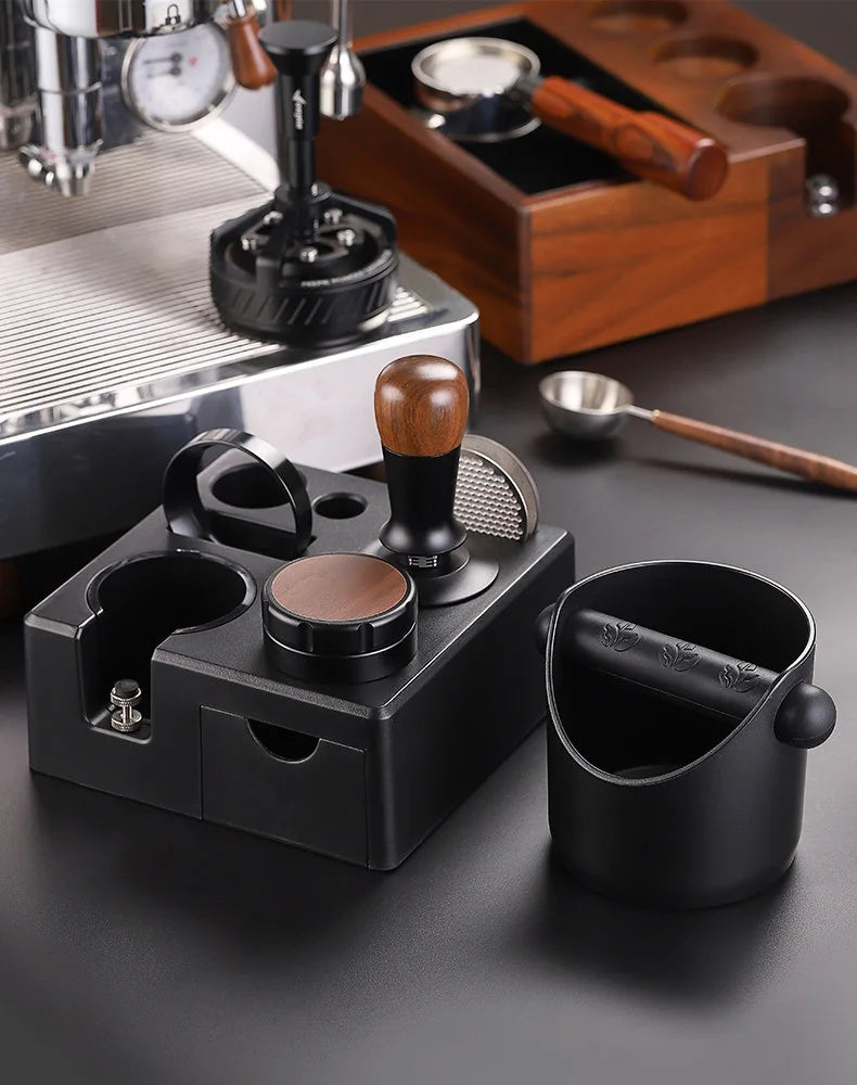 Coffee Tamping Station Distributor Storage Seat 51/53/54/58mm Universal Tamper Station Multi Functional Storage Rack Coffee Tool