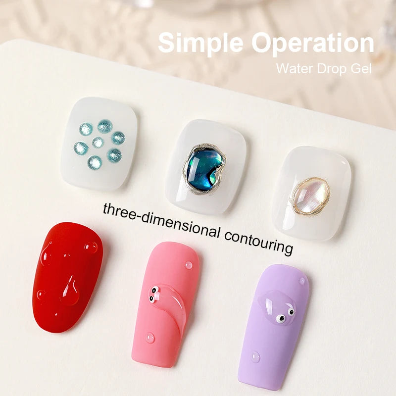 AS Water Drop Wave Gel Nail Gel Polish Clear Ripple Gel Nail Vernis Varnish Glue Phototherapy 15ml Glass Water Drop Glue