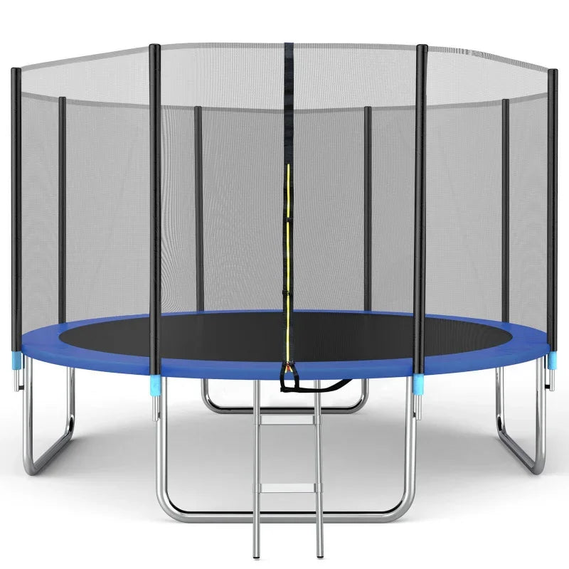 Outdoor Large Folding Trampoline with Safety Net Adult Coil Spring Bed Commercial Children Trampoline