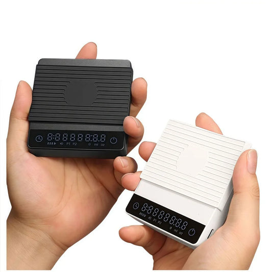 2kg Espresso Electronic Scale Smart Hand-brewed Coffee Dedicated Timing Scale LED Coffee Bean Scale Kitchen Weighing Tool