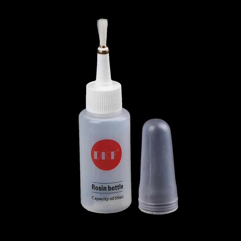 50ml Plastic Clear Liquid Alcohol Bottle Rosin Solder Flux Paste Bottle Dropper With Brush For Welding Repair Tools