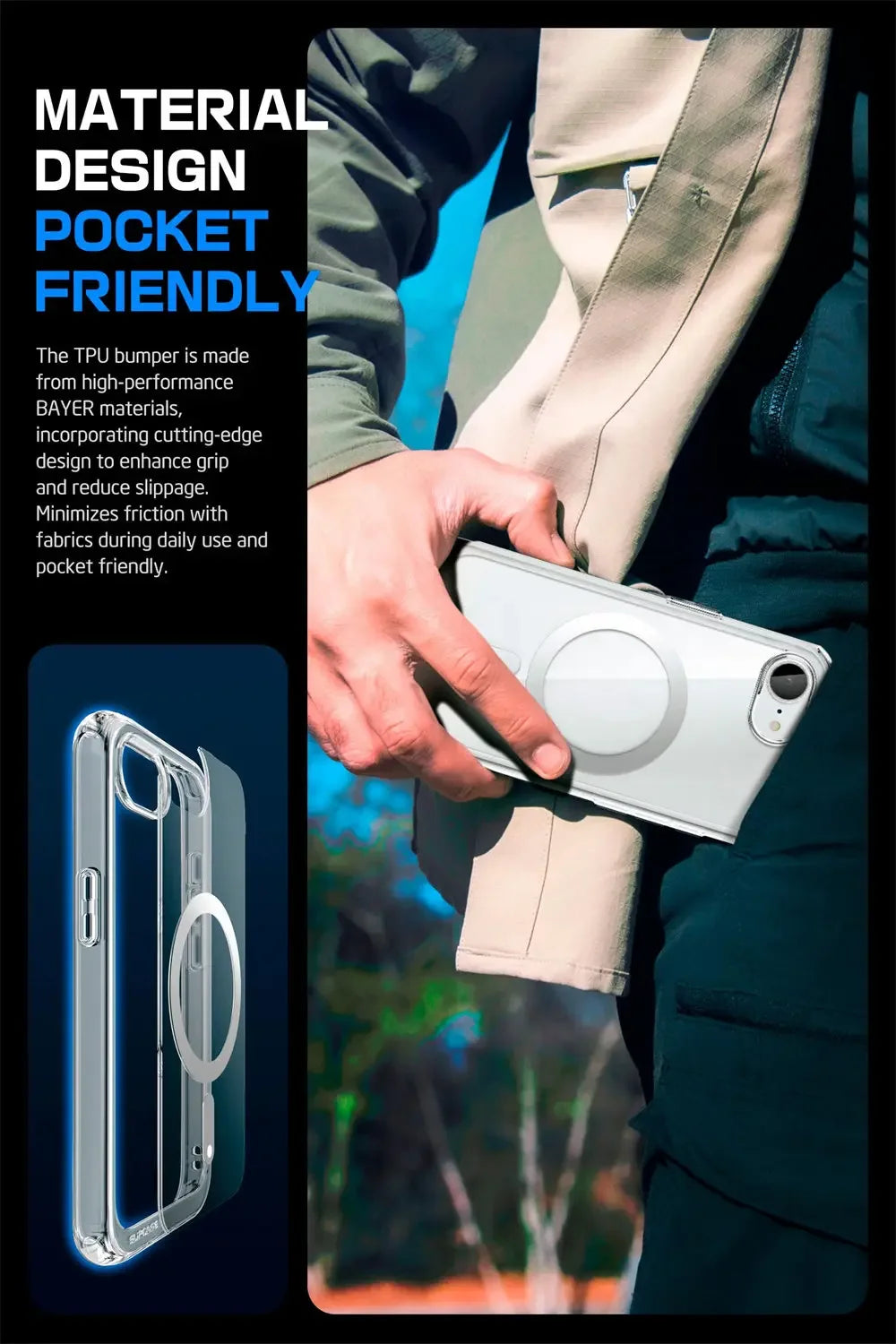 SUPCASE For iPhone 16E For iPhone 17E Case 6.1" UB Mag Slim Shockproof Protective Magnetic Phone Case Compatible with MagSafe