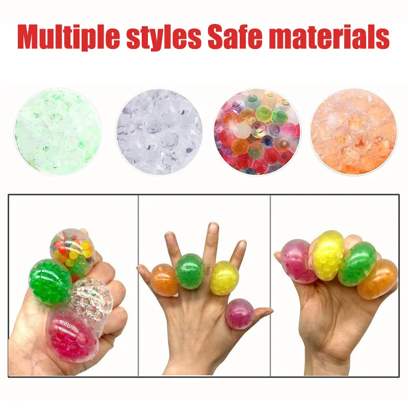 3.5cm Squeeze Ball Soft Rubber Grape Ball Stress Relief Party Favors Kids Boy Girl Birthday Party Supplies Gifts 5/10/15/20Pcs