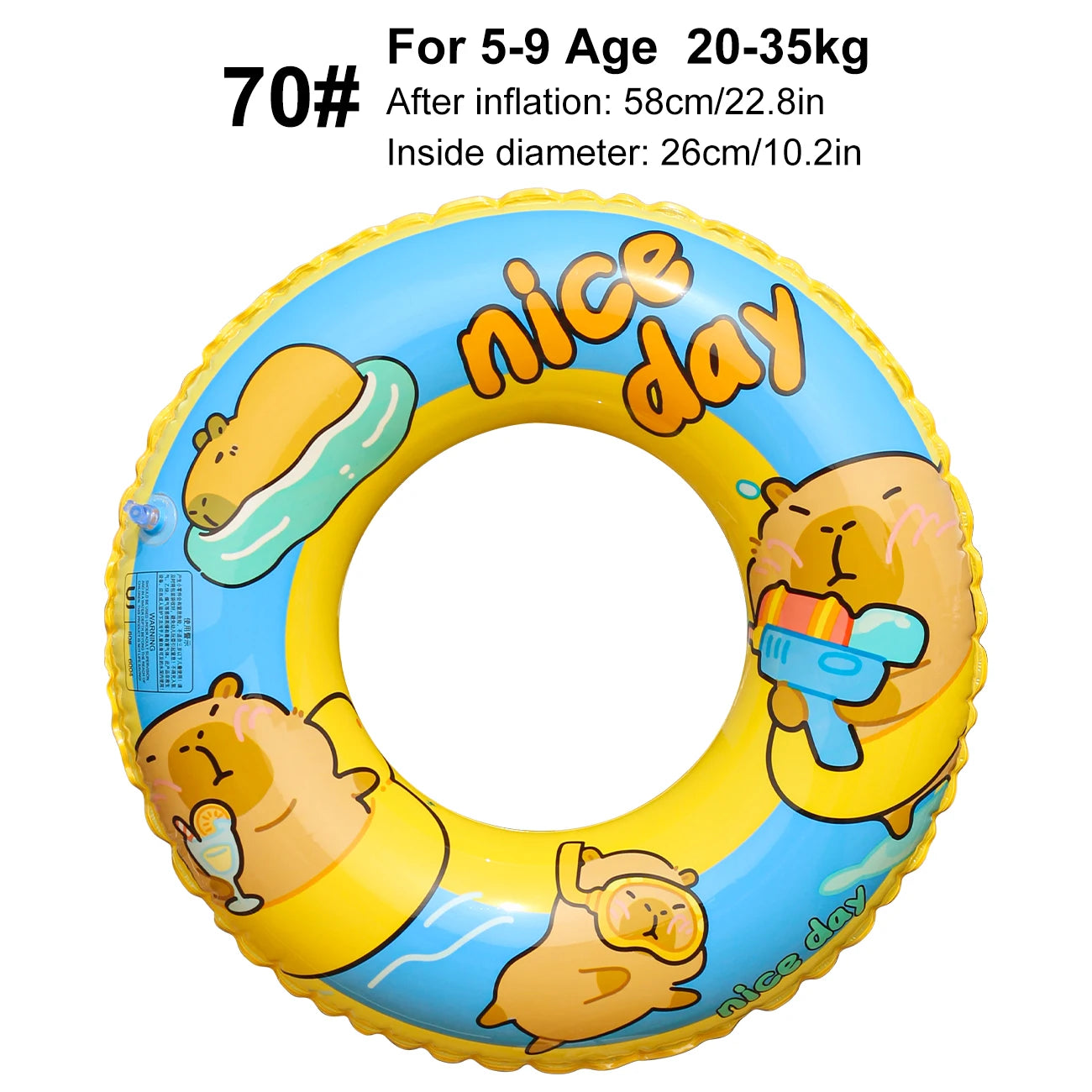 1PC Capybara-Shaped Pool Float, Inflatable Ring, Water Float, High Quality Floats and Water Toys for Summer Beach Parties