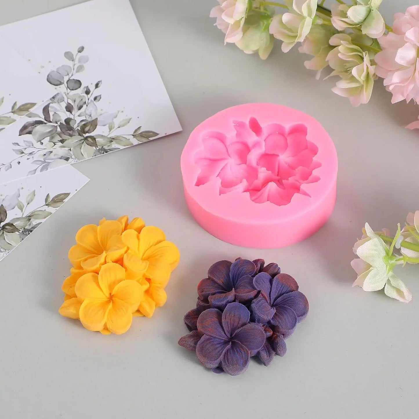 1-Cavity Rose Flower Mold - Non-Stick Silicone Mold for Candles, Soap, Plaster, and Aromatherapy - Easy to Demold, Reusable Floral Mold, Suitable for DIY Home Decor, Weddings, Parties - Suitable for Beginners and Professional