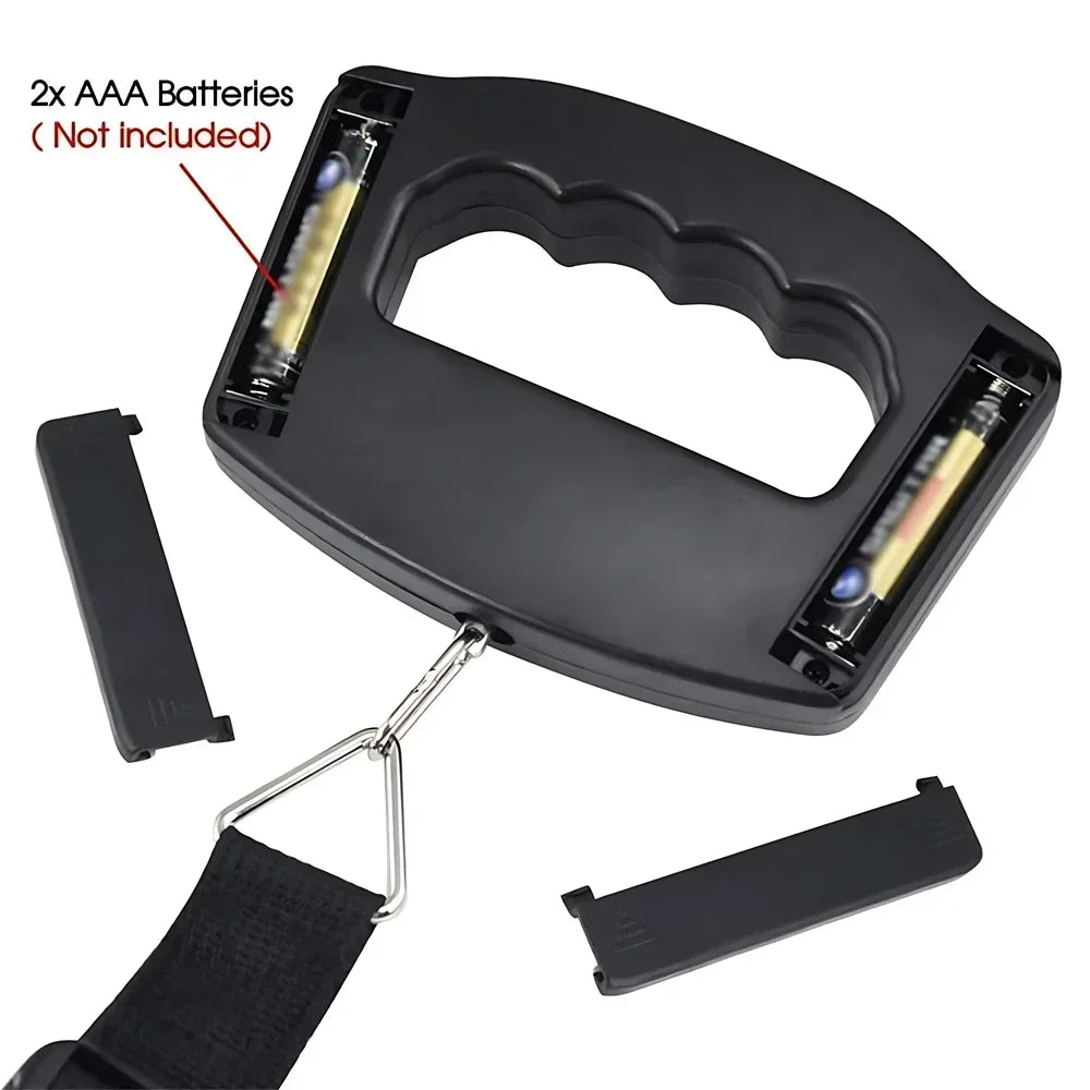 50kg/110lb Portable Scale LCD Digital Luggage Suitcase Scale Handled Travel Baggage Bag Fish Weighting Hook Hanging Scales