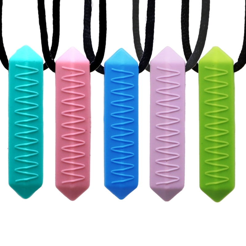 Stylish Silicone Pendant Necklace Chew Necklace Sensory Toy Provides Orals Stimulation Relieves Discomfort for All Age