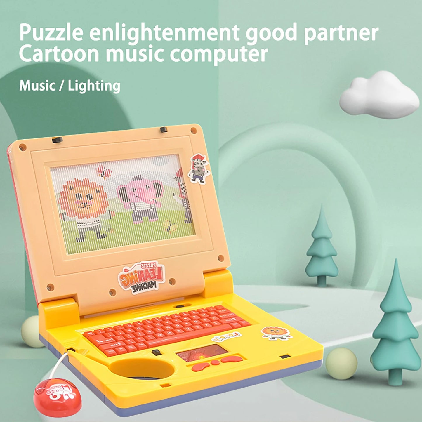Children's computer toys, simulation laptops, lighting, music, early education and educational gifts