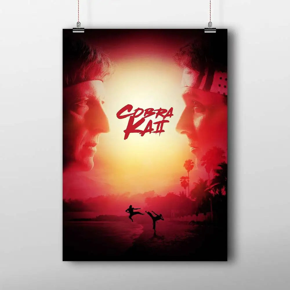 TV Series Cobra Kai Self-adhesive Art Poster Waterproof Paper Sticker Coffee House Bar Posters Wall Stickers