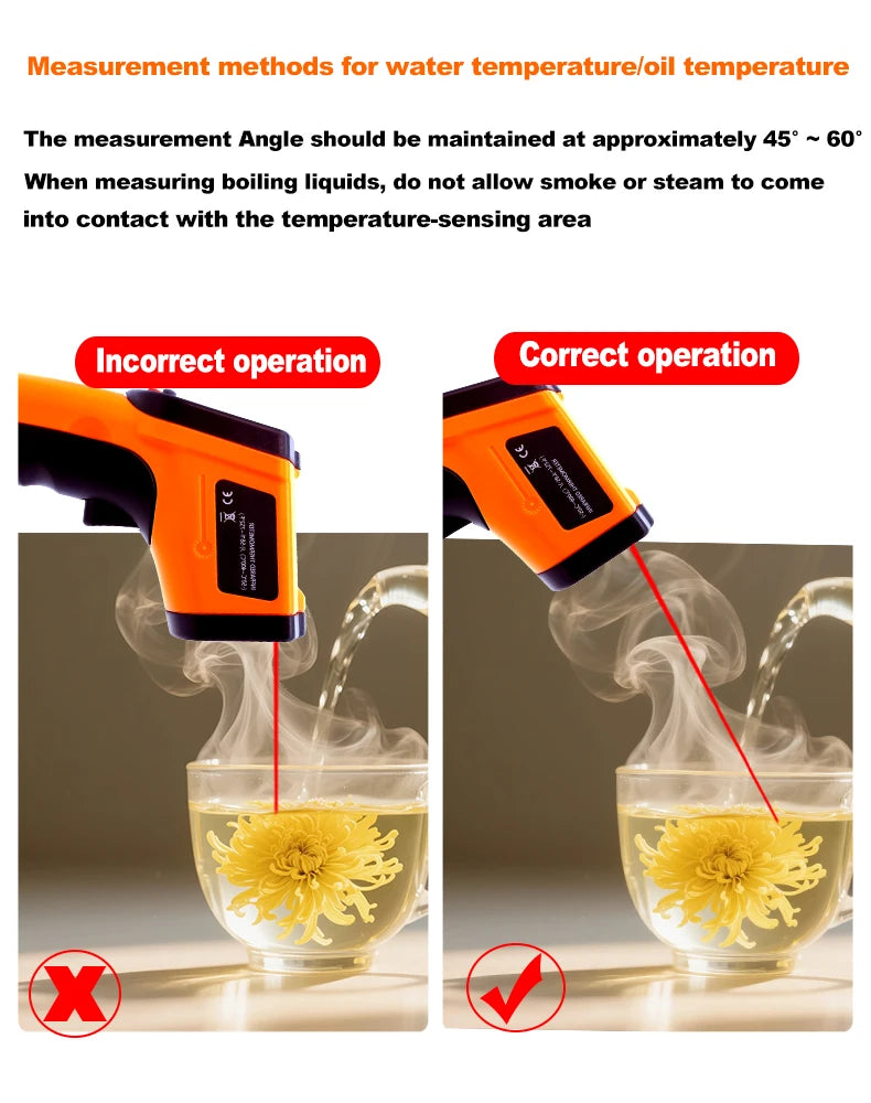 Digital Infrared Thermometer Laser termometro Pyrometer Gun Non-Contact Laser Temperature Meter gauge Tools -50~400℃