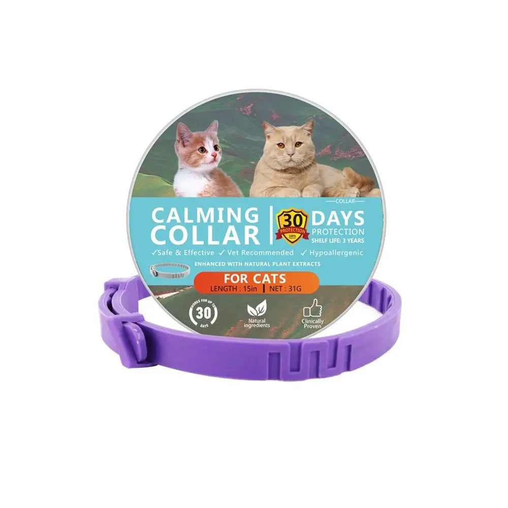 38cm/63.5cm Pet Calming Collar Necklace Anxiety Stress Reduction Pacify Soothing Adjustable Waterproof TPR Cats Dogs Supplies