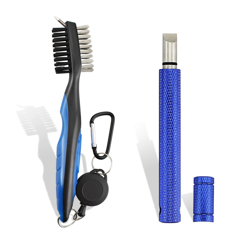 2Pcs/Set Golf Club Brush Golf Club Sharpener Grooving Tool Golf Putter Wedge Ball Groove Cleaner Kit Cleaning Tool  Accessories