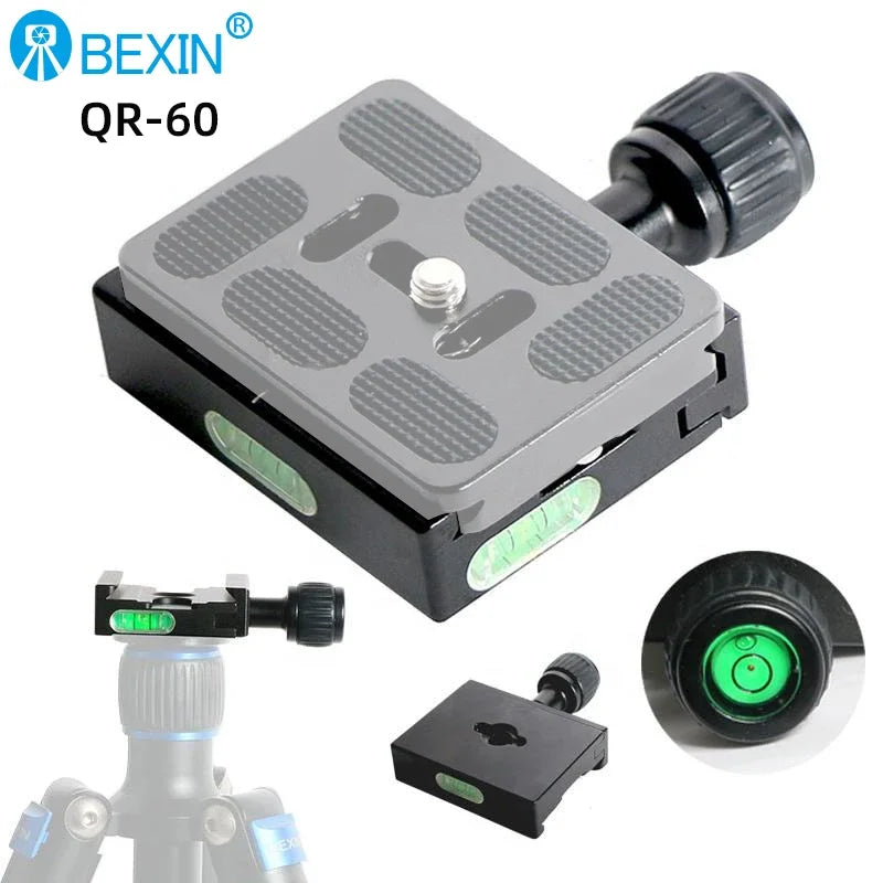 QR60 Camera quick releas clamp tripod clamp dslr camera clamp mount camera adapter for arca swiss camera with quick shot plate