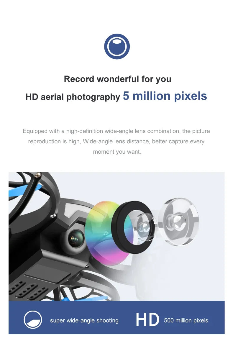 V8 New Mini Drone 4K Professional HD 1080P Wide Angle Camera WiFi FPV RC Drone Height Keep Drones Helicopter Kids Toys 4DRC