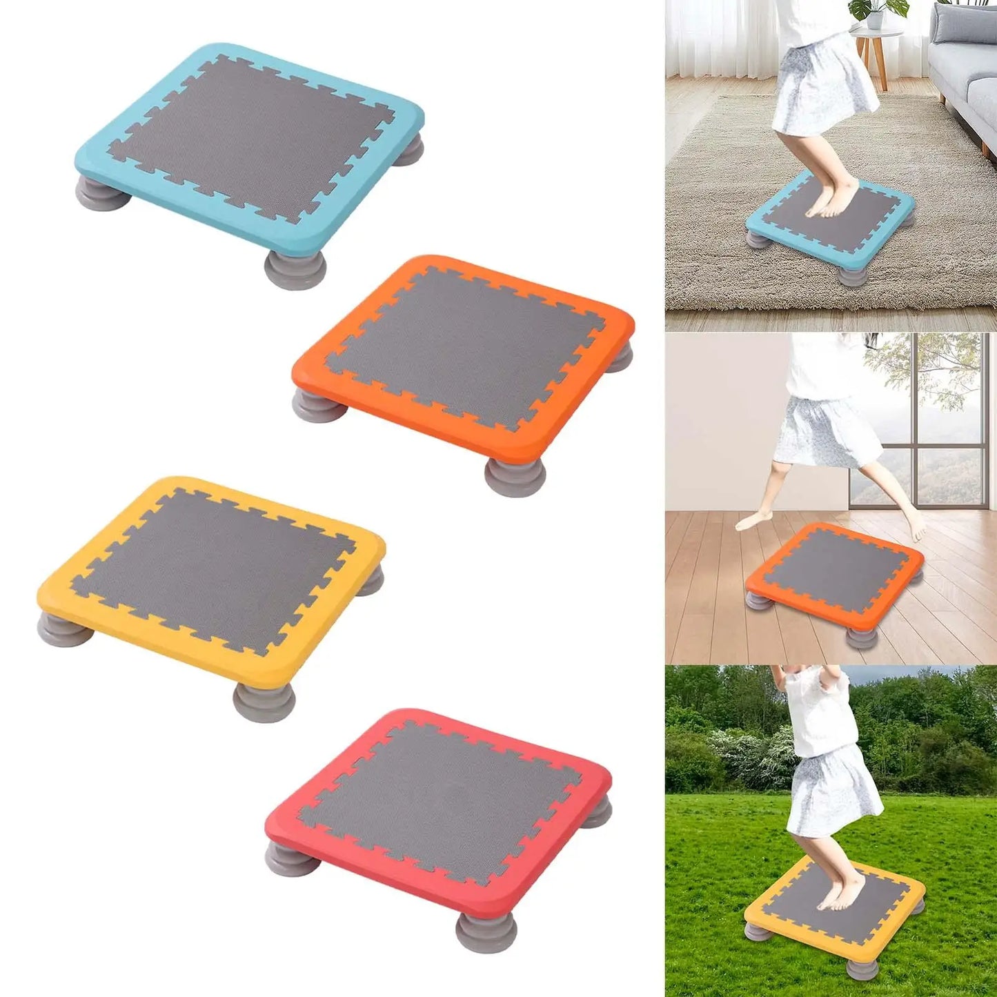 Portable Kids Trampoline Jump Fitness Toy Workout Small Rebounder Trampolines for Boys Girls Nursery Outdoor Kindergarten Indoor