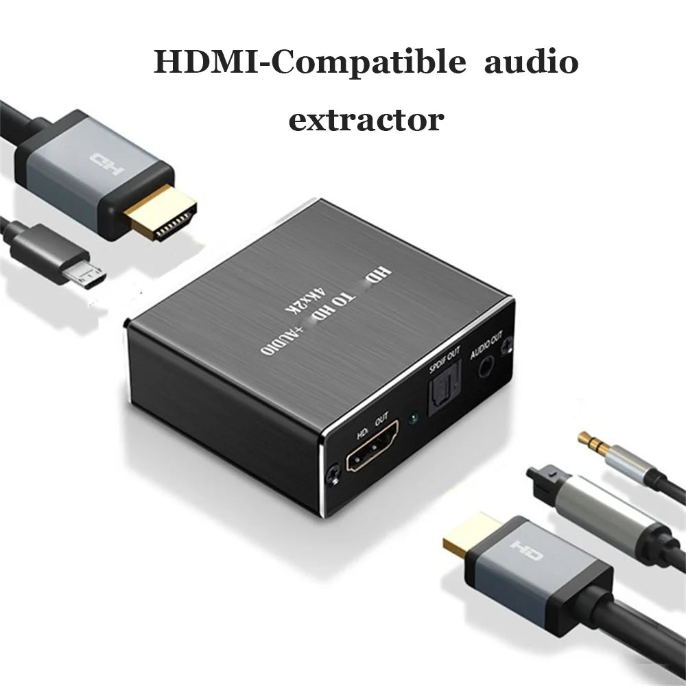 HDMI-Compatible Audio Extractor Stereo Audio Converter 3.5mm 4k X 2k Audio Splitter Adapter For PS4 TV DVD Home Theater