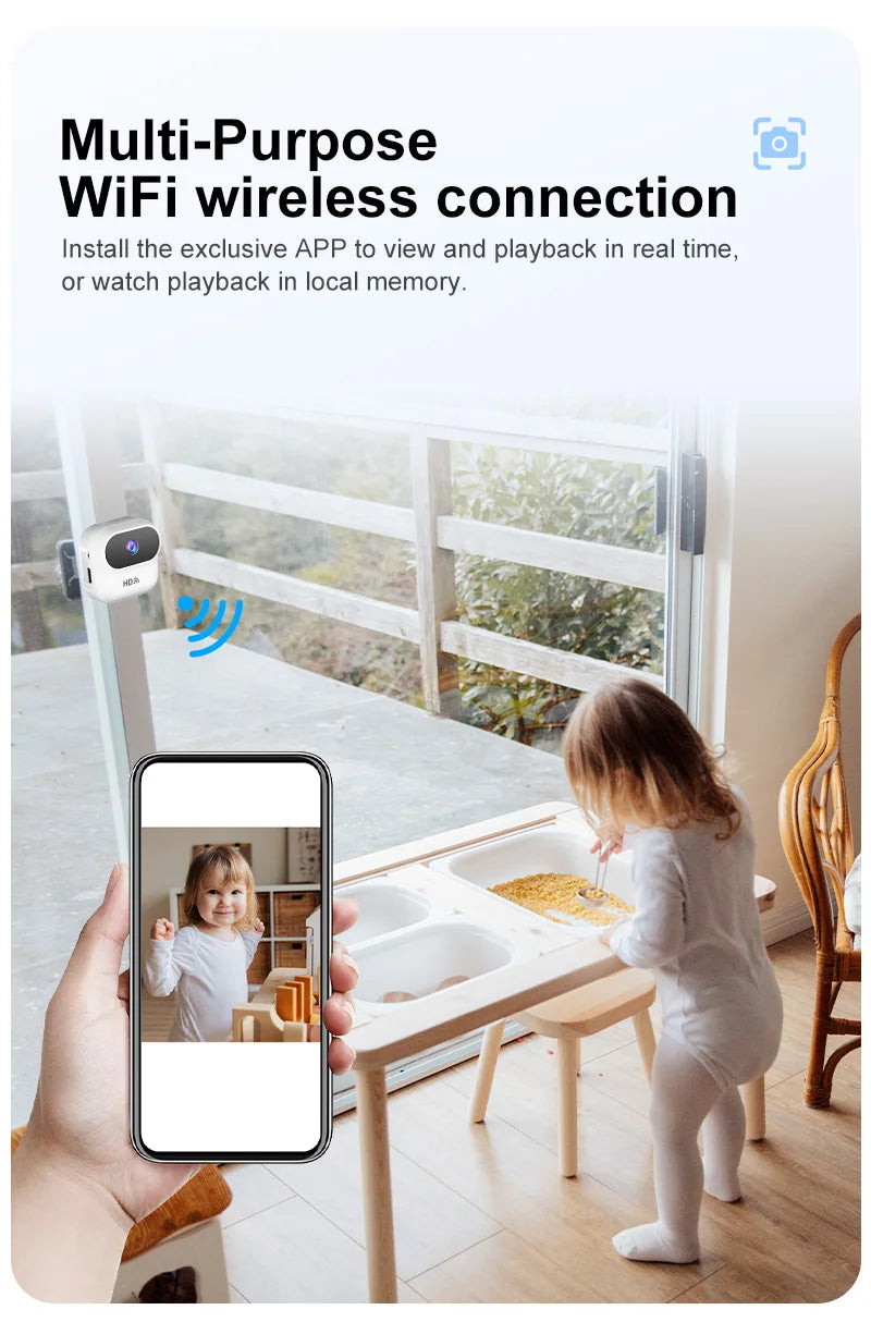 Ourlife A800 Mini Camera 1080P WiFi Smart Home Security Camera Monitor Camcorders Video Surveillance Camera With Motion Tracking