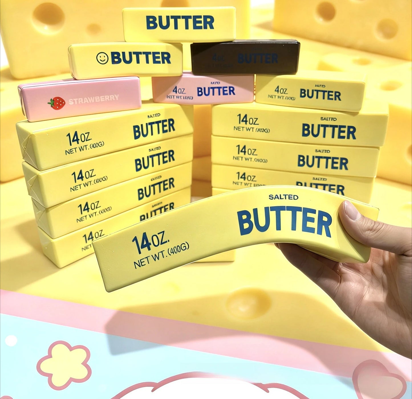 23cm Squishy Super Big Butter Stick Slow Rising Fidget Toy Giant Butters Sticks Moist Squeeze Toy for Adults Kids Autism Gifts