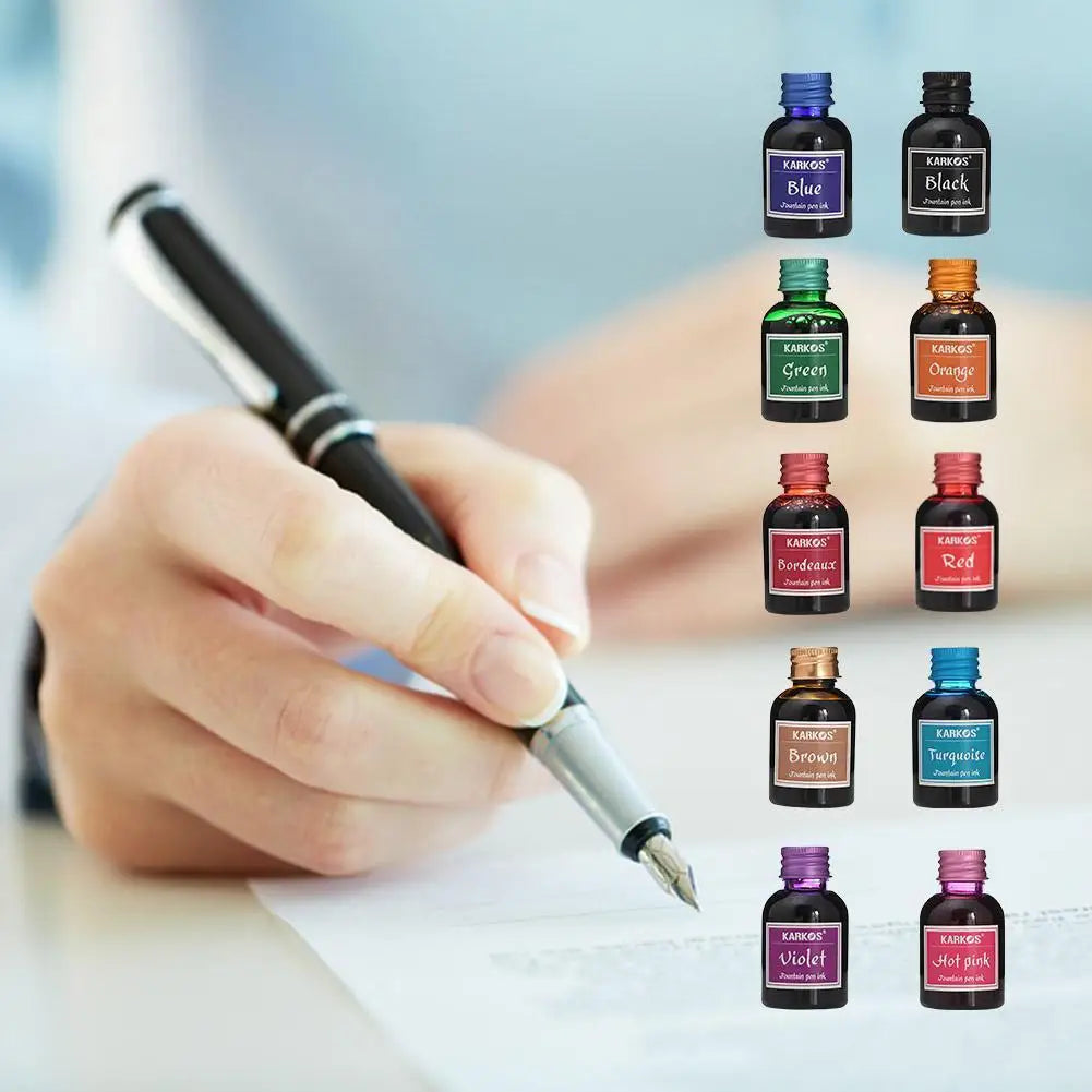 30MlL Pure Colorful Fountain Pen Ink Universal Refill Ink Stationery School Brand New Product Peace And Happiness