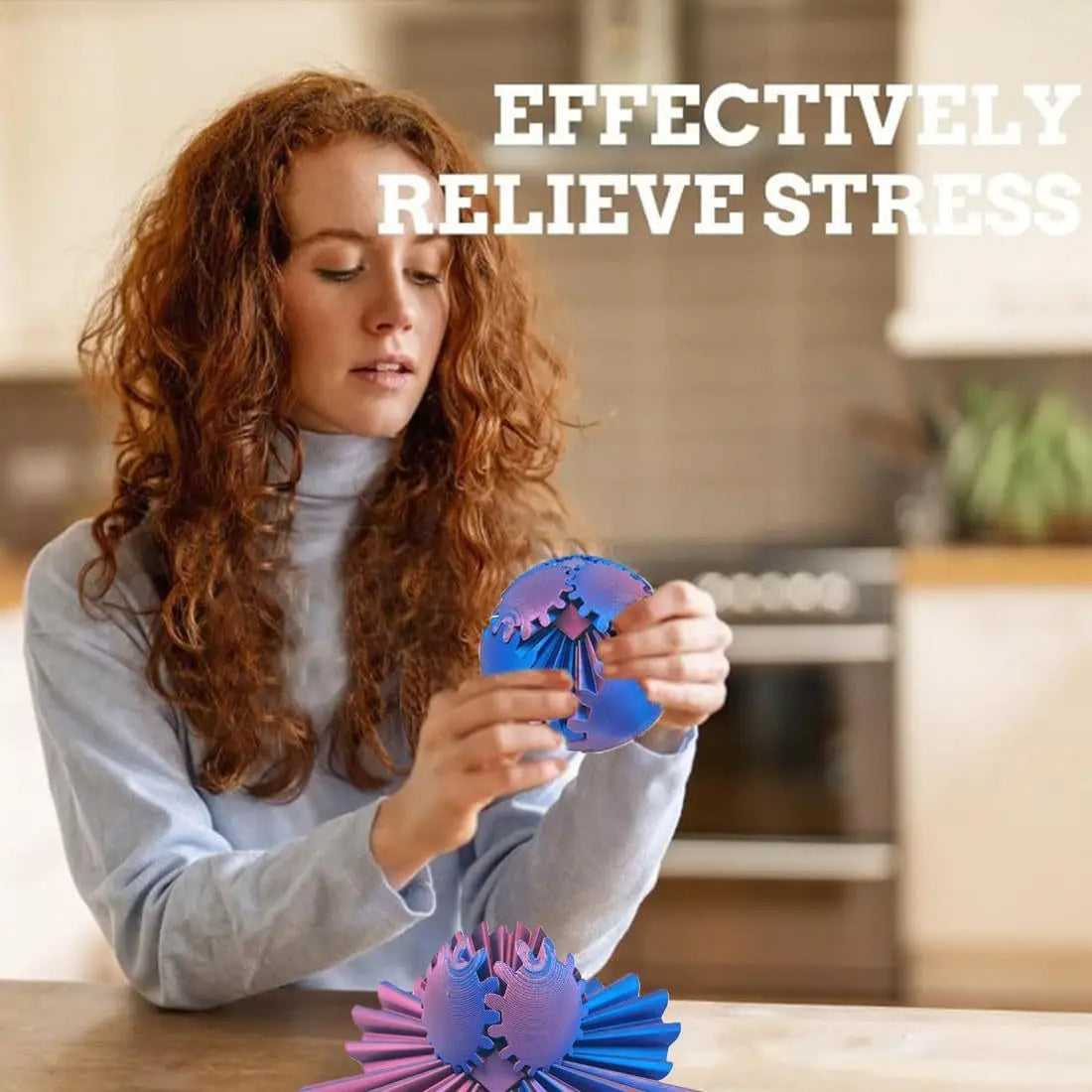 Gear Ball 3D Printed Spin Ball Cube Sphere Fidget Toy for Stress Anxiety Relief Stress Sphere Desk Toy for Adults Kid Gift