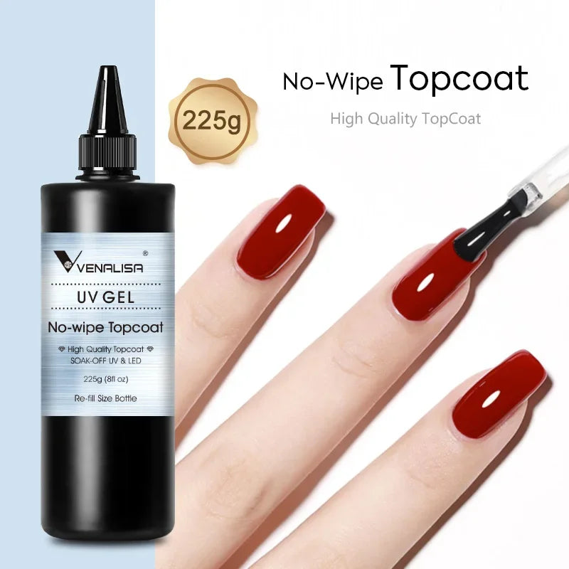 Venalisa TPO FREE225g Super Quality Refill Gel Nail Art Soak Off UV/LED No Wipe Top Coat Base Coat Without Sticky Layer Top Coat