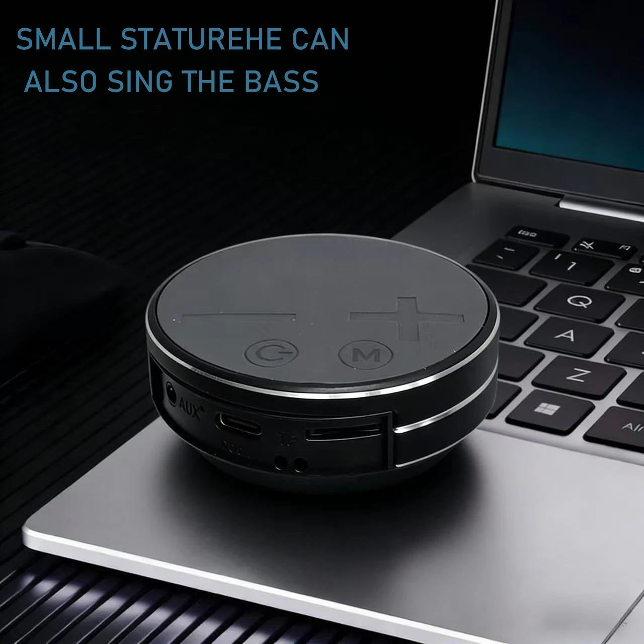 Bone Conduction Desktop Wireless Speaker with suction cups for secure attachment. Wireless TWS speaker, compatible with lanyard