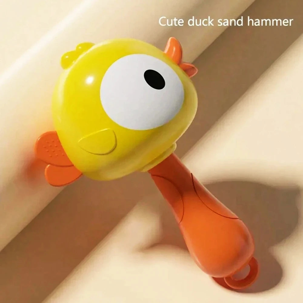 Cartoon Rattle, Newborn Sensory Grasp Toy, Chew-Safe Early Ed Handbell for Xmas & Bday Gifts