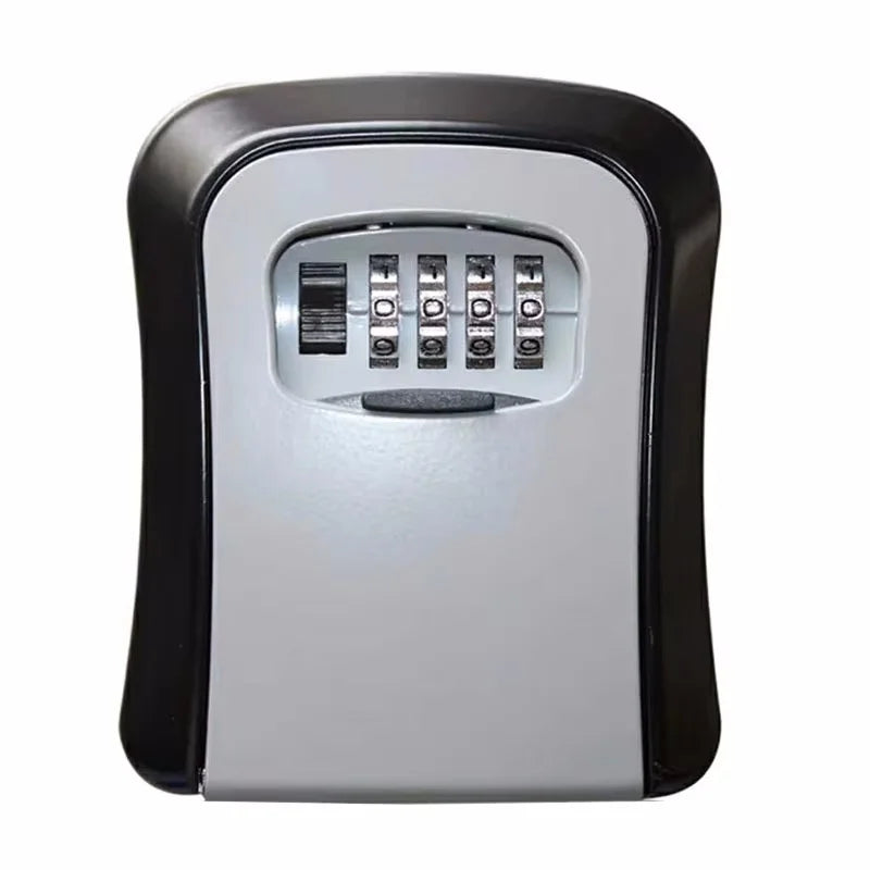 Wall Mount Key Lock Box 4 Digit Password Code Security Lock No Key for Home Office Key Safe Secret Storage Box Organizer