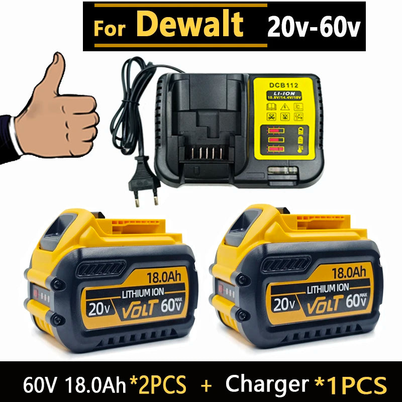 New High-power For DEWALT 20v/60V battery DCB200 DCB205 DCB206  * power tool 18V battery 3AH 8AH 12AH 18AH batteries  DCD805