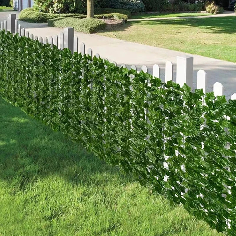 For Home Outdoor Garden Balcony Decoration 0.5X3m Artificial Ivy Hedge Green Leaf Fence Panels Faux Privacy Fence Screen
