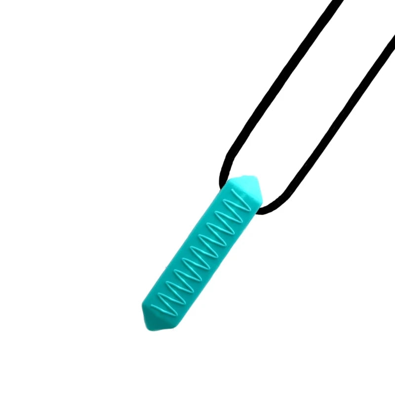 Stylish Silicone Pendant Necklace Chew Necklace Sensory Toy Provides Orals Stimulation Relieves Discomfort for All Age
