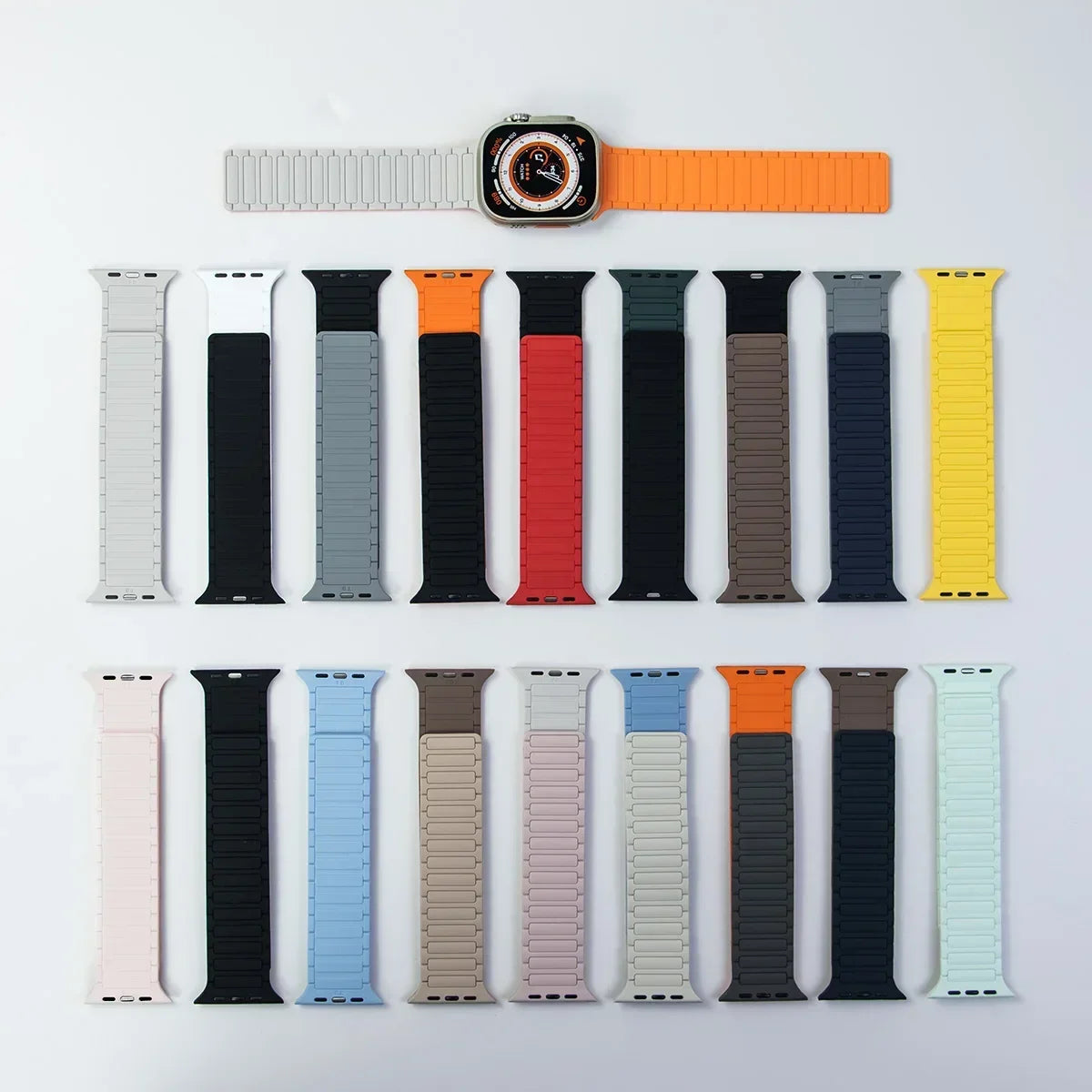 Magnetic Band for Apple Watch Ultra 3 49mm 46mm 42mm 45mm 44mm 40mm 41mm Silicone Strap iWatch Series 11 10 9 8 7 6 SE Bracelet