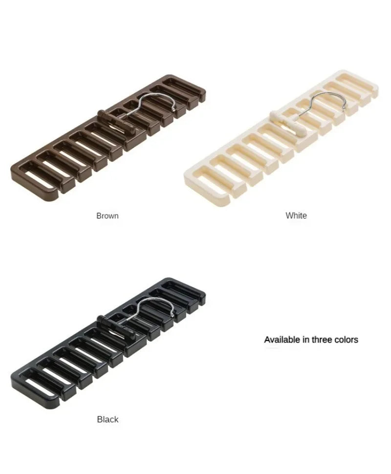 1-12Pcs Multifunctional Belt Organizer Hanging Tie Rack Belt Hanger Clothes Rack Organizer Tie Rack Home Closet Organizer